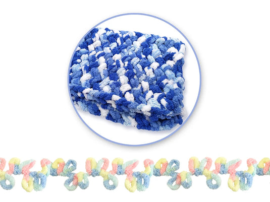 Needlecrafters: 100g Poly Jumbo-Loop Chenille Yarn Ball E) Baby