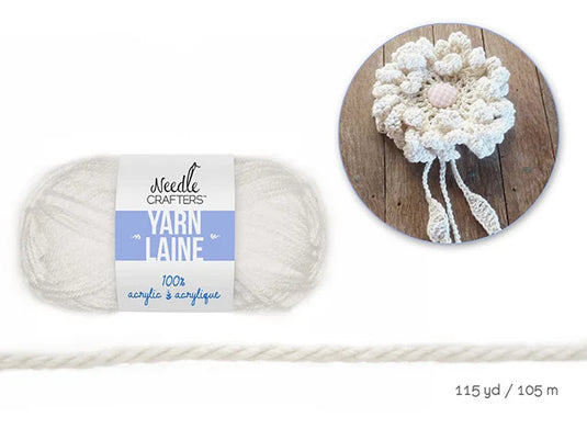 Needlecrafters: 50g Acrylic Yarn Standard Ball Dyed I) White