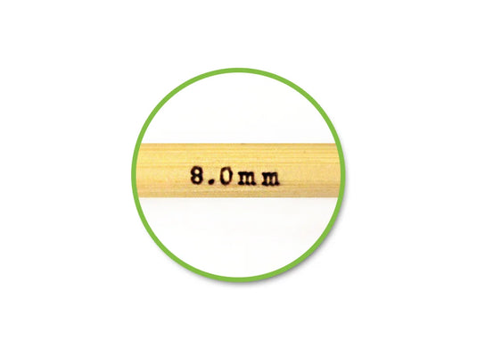 Needlecrafters: #11 (8mm) Bamboo Knitting Needles 35cm