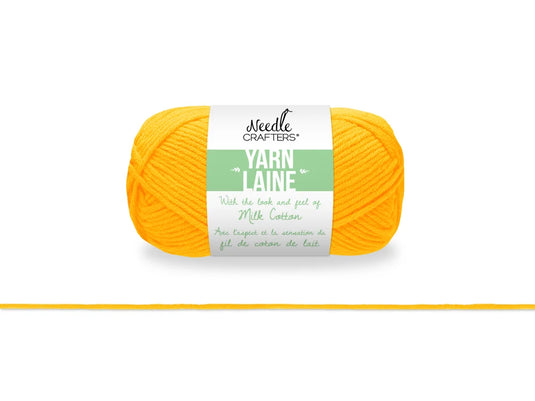 Needlecrafters: 50g Acrylic Milk Cotton Yarn A) Golden Yellow