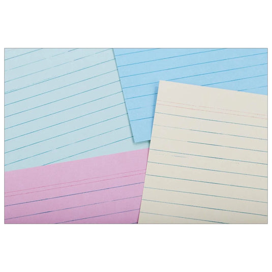 O.WKs. 4x6" 100-Pc Ruled Index Card Assorted Clrs, shrink wrap (HZ)