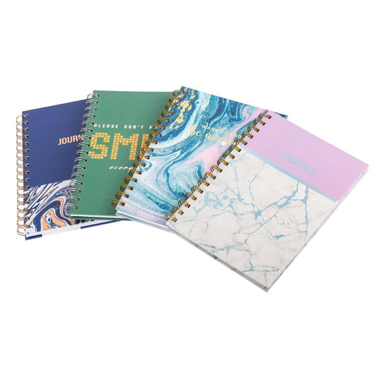 Foil Laser Spiral, ruled Notebook 4 styles, 80s,70g, hard cover