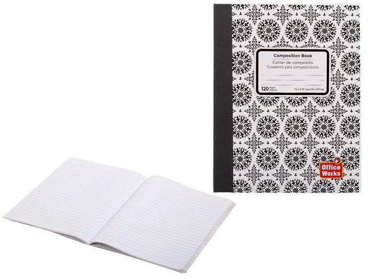 O.WKs. 120-P 7.5x9.75" Stitched Composition Bk (HZ)