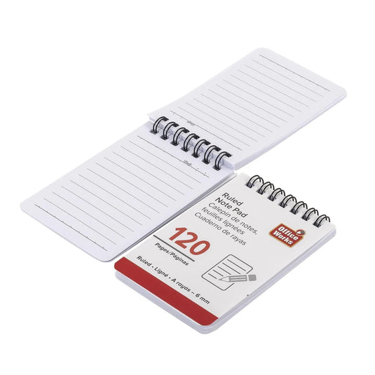 O.WKs. Plastic Cover Note Pad, 120-page