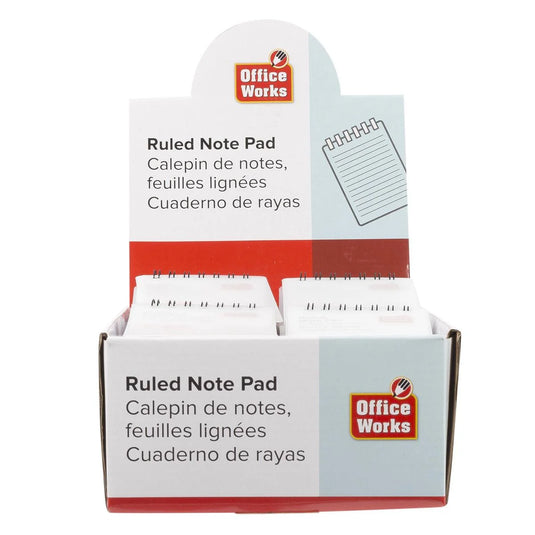 O.WKs. Plastic Cover Note Pad, 120-page