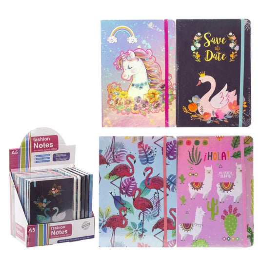 Alum. foil Laser film Notebook 14.5x21cm 80s,70g