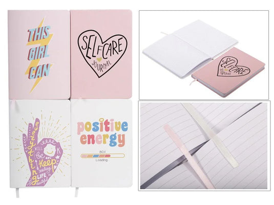 Positive Vibe PU Notebook 14.7x21cm 4 styles, 96s, 80g, sewing binding
