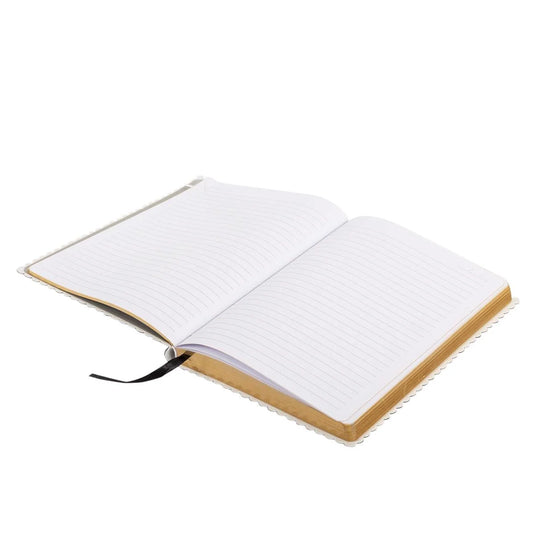 Foil, Ruled Notebook w/shaped edge 4 styles, 128s,80g. soft PU cover