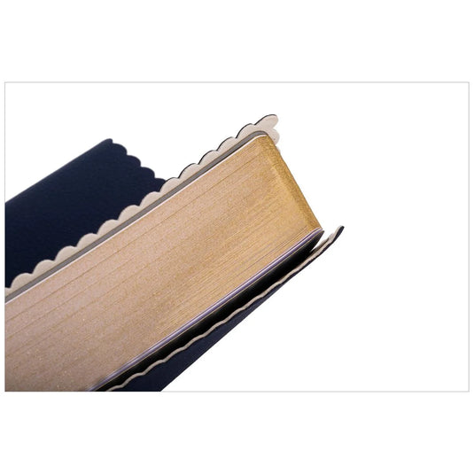 Foil, Ruled Notebook w/shaped edge 4 styles, 128s,80g. soft PU cover