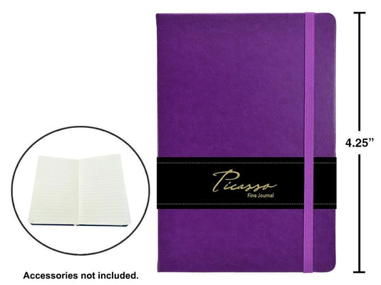 Picasso, 3"x4" 80-sheet Ruled Fine Journal, 80gsm, Purple, wrapper
