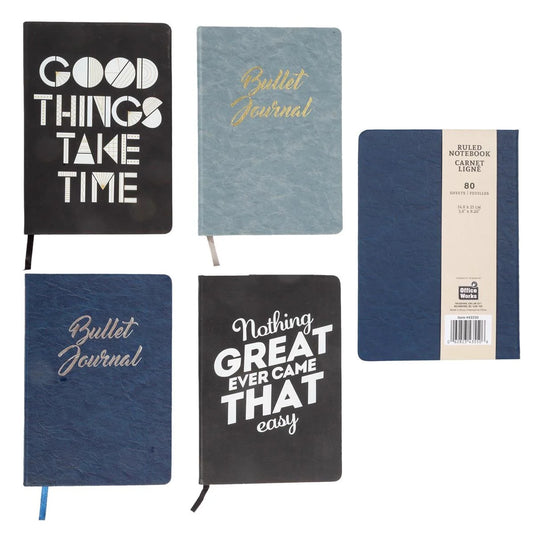 Foil/Soft PU ruled notebook 4 styles,80s,80g, hard cover
