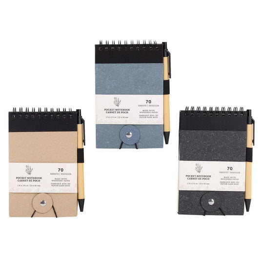 O.WKs Fiber Pocket Pad w/Ball pen 70s / 70g Blank 85x135mm