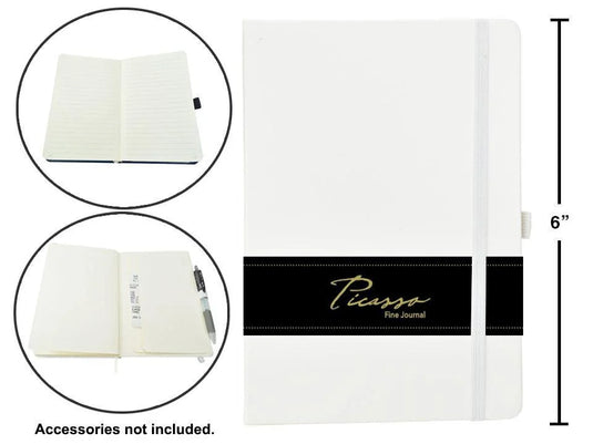 Picasso, 4.5" x 6.5" 80-sheet Ruled Fine Journal, 80gsm, White,wrapper