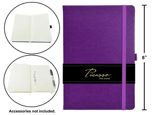 Picasso, 5.5" x 8" 80-sheet Ruled Fine Journal, 80gsm, Purple, wrap