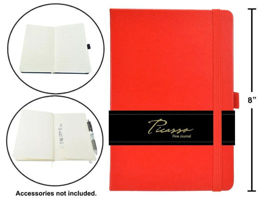 Picasso, 5.5" x 8" 80-sheet Ruled Fine Journal, 80gsm, Red, wrapper