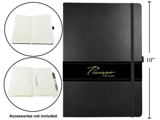 Picasso, 7.5x9.75" 80-sheet Ruled Fine Journal, 80gsm, Black,wrapper