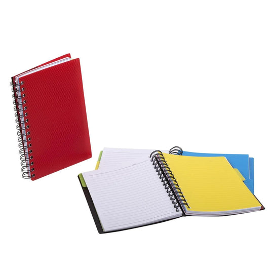 O.Wks, 6" x 8" 300-p 5-Subject Notebook, opp bag