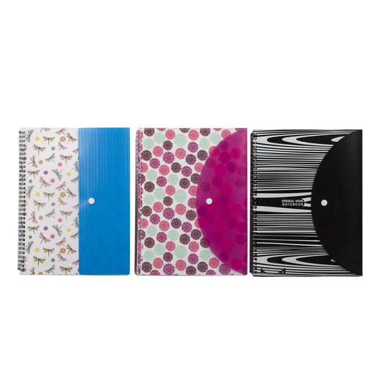 O. Wks, 140-pg 8.25 x 11.5" Ruled Notebook, opp bag