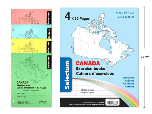 CANADA EX.BOOKS 32 PAGES X 4 PCS ( 8.5X11" )
