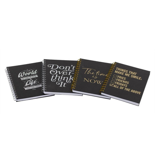Foil Word Spiral Notebook 14.8x21cm 4 styles, 80s,70g,hard cover