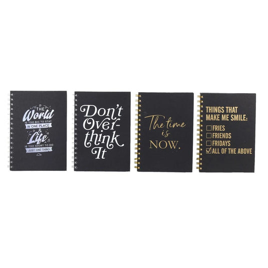 Foil Word Spiral Notebook 14.8x21cm 4 styles, 80s,70g,hard cover