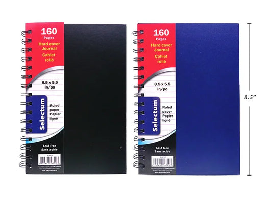 HARDCOVER NTBK 14X21.5CM 80 RULED SHTS (160 PGS) BLUE & BLACK COVERS ( 60 GMS )