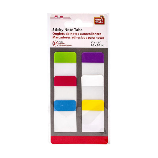 O.WKs. 24-sheets Sticky post tab 2.5 x 3.8cm