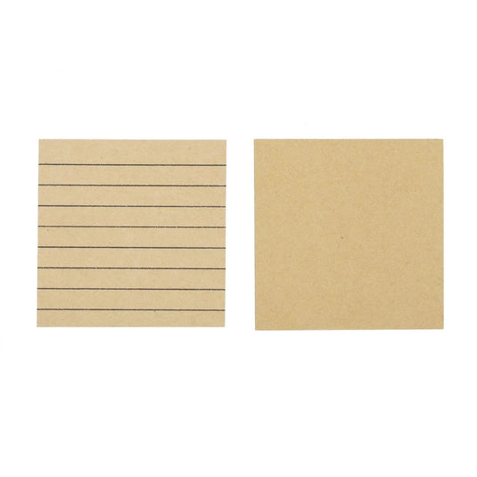 O.WKs. 50-sheet Sticky Notes, 2-pack 76x76mm,kraft Col., pbh