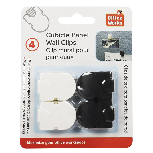 O.WKs. 4 pcs Cubical Wall Pins Blk and Wht