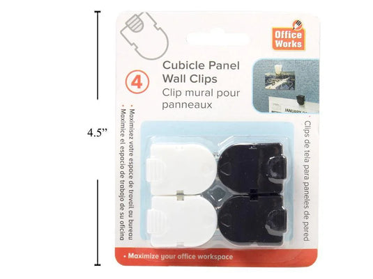 O.WKs. 4 pcs Cubical Wall Pins Blk and Wht