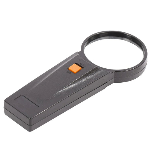 O.WKs. 2-3/8" Magnifying Glass w/ Light&Glass Lens,B/O, b/c (HZ)