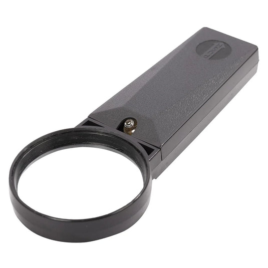 O.WKs. 2-3/8" Magnifying Glass w/ Light&Glass Lens,B/O, b/c (HZ)