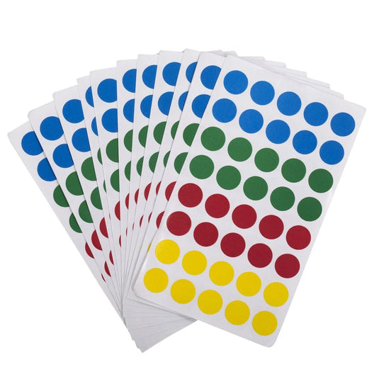 O.WKs. Colour Coding Label, 520-pc., 15/32" Dia., clam pack