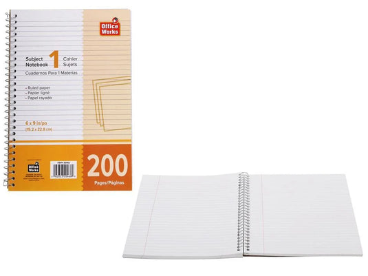 O.WKs. 200-P 6x9" Coil Notebook (HZ)