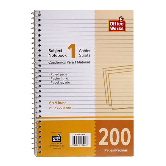 O.WKs. 200-P 6x9" Coil Notebook (HZ)