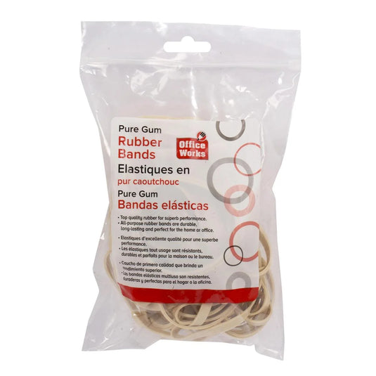 O.WKs. #64 4oz Rubber Bands, zip lock bag