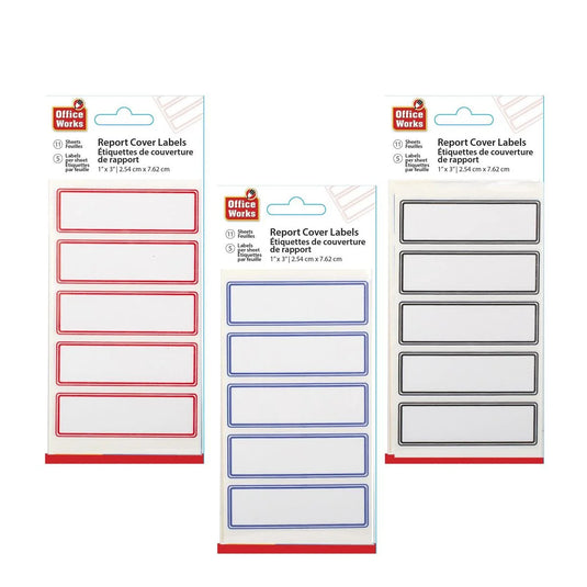 O.WKs.11 Sheets Label; 5pcs/Sheet 3 Colours