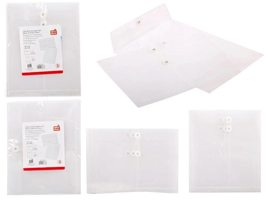 O.WKs. 3-pc Pvc Document Pouch, 10x13" 2 styles (HZ)