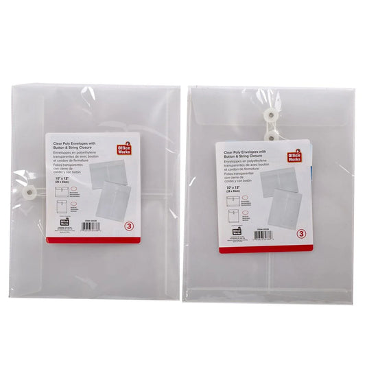 O.WKs. 3-pc Pvc Document Pouch, 10x13" 2 styles (HZ)