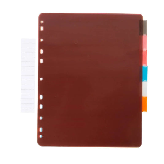 O.WKs. 6-pc PVC Index Divider, plastic bag w/ insert