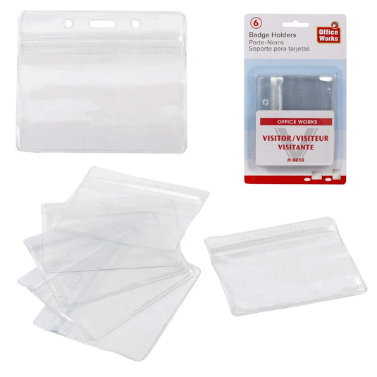 O.WKs. 6-pc Hor. Badge Holder, b/c