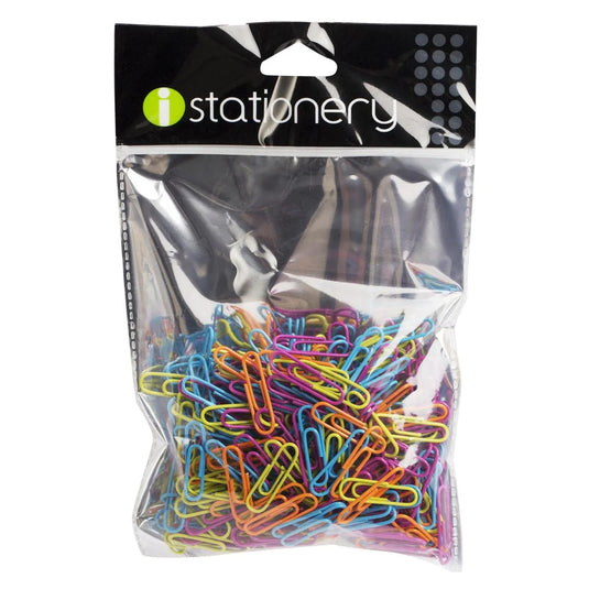 iStationery, 300-Pc Paper Clips, 28mm, zip bag