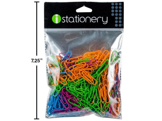 iStationery, 300-Pc Paper Clips, 28mm, zip bag