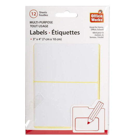 O.WKs. Multi-Purpose Label, 12sh/24pcs 60x10mm, PBH