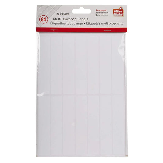 O.WKs. Multi-Purpose Label, 84 pcs 20x105mm, PBH