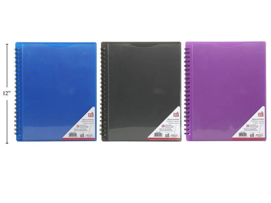 O.WKs 20 Pockets Spiral Portfolio 8.5"x11" Acid free.
