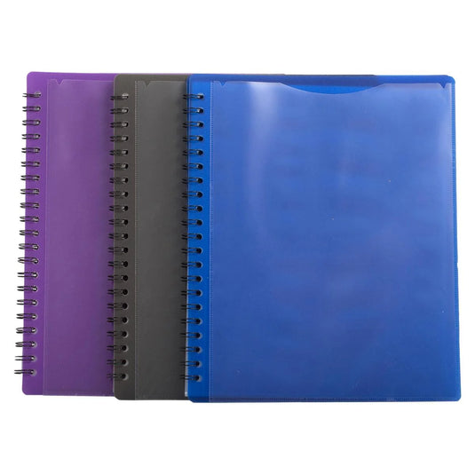 O.WKs 20 Pockets Spiral Portfolio 8.5"x11" Acid free.