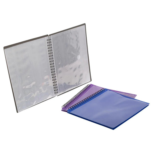 O.WKs 20 Pockets Spiral Portfolio 8.5"x11" Acid free.