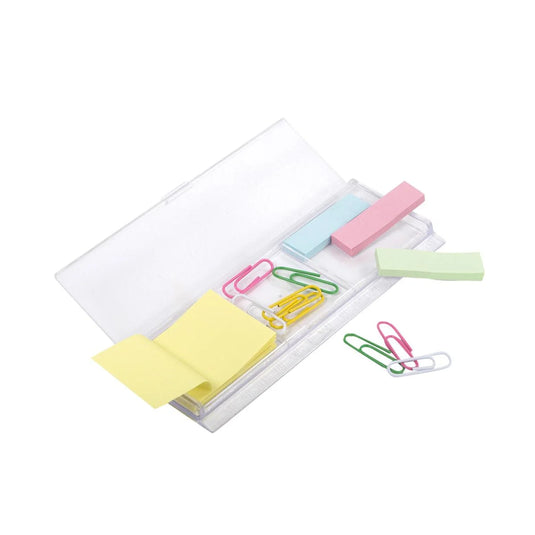O.WKs.4in1 Note tabs Stationery Set Ruler Clear box, HPB
