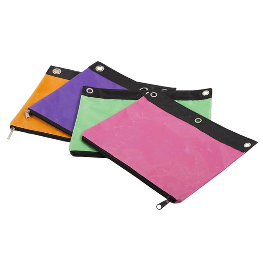 O.WKs. Binder Pencil Case, 9.5" x 8" 6 clr, hang tag (HZ)